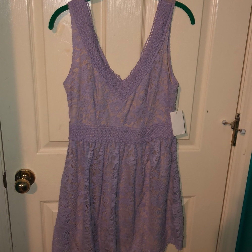 Purple lace dress